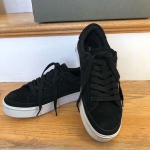 ALLSAINTS Trish Suede Platform Sneaker, Black, 7 M